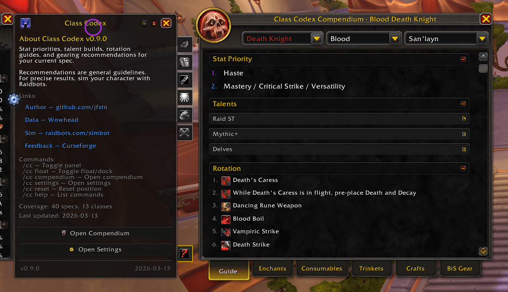 This WoW Addon Shows Your BiS Talents, Stats, and Gear In-Game