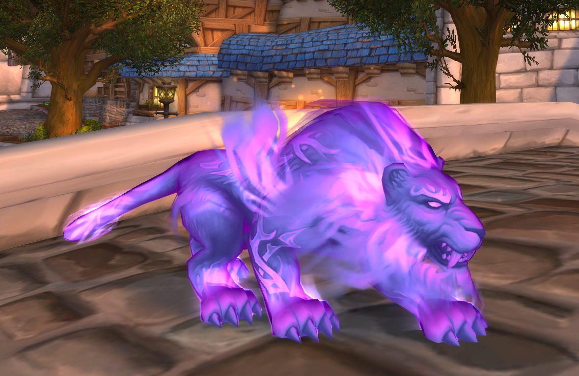 Purple Firelands Cat? This Druid Trick Looks Like an Unreleased Blizzard Cosmetic