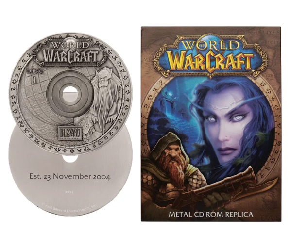 Rélica del CD-ROM de World of Warcraft