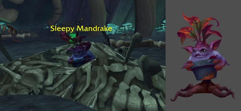 Sleepy Mandrake Battle Pet