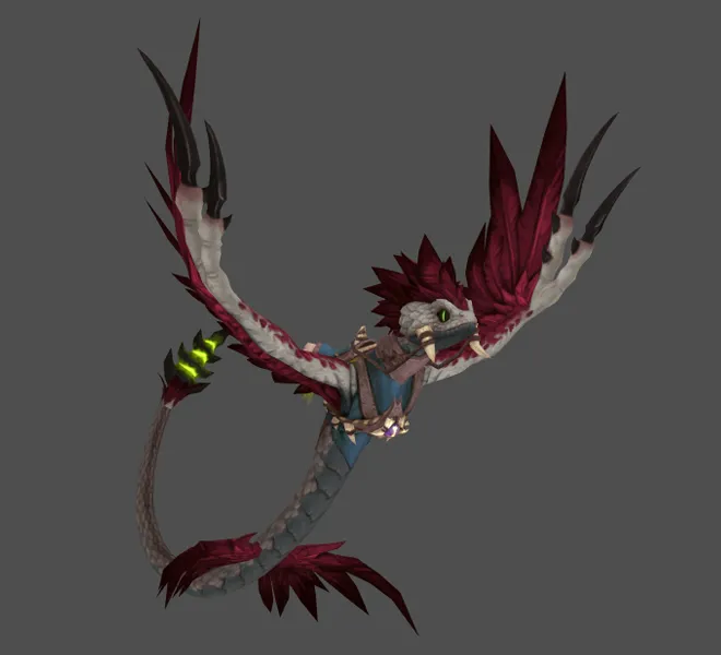 White Skyfang mount model.