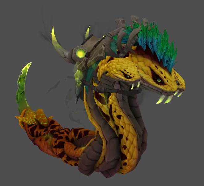 Yellow Writhes Mount Model