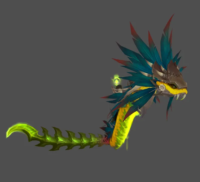 Yellow Venom Serpent mount model.