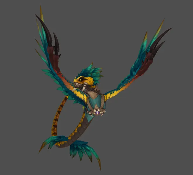Yellow Skyfang mount model.
