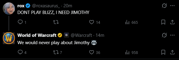 Respuesta de Blizzard sobre Jimothy