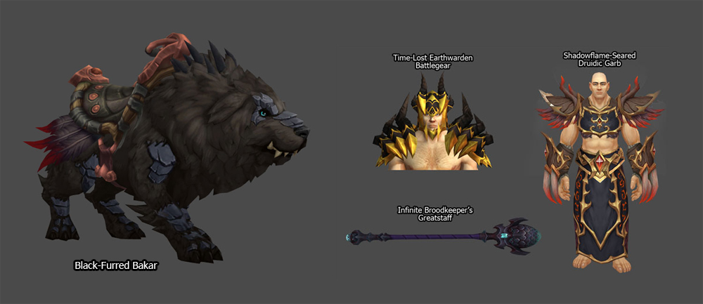 Some rewards from Dragonflight Timewalking.