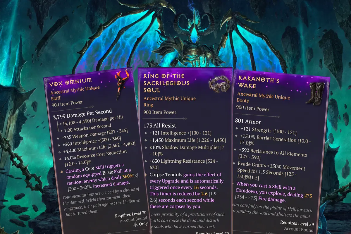 Diablo 4 Season 14 Quietly Changes Mythic Drops, Gems, and Echoing Hatred