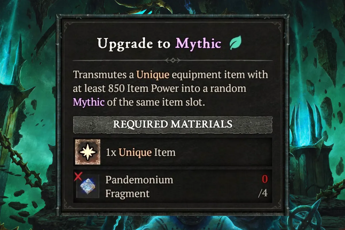Diablo 4 Players Keep Destroying Valuable Items Because of One Misleading Recipe