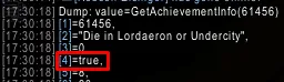 Result of the script code.