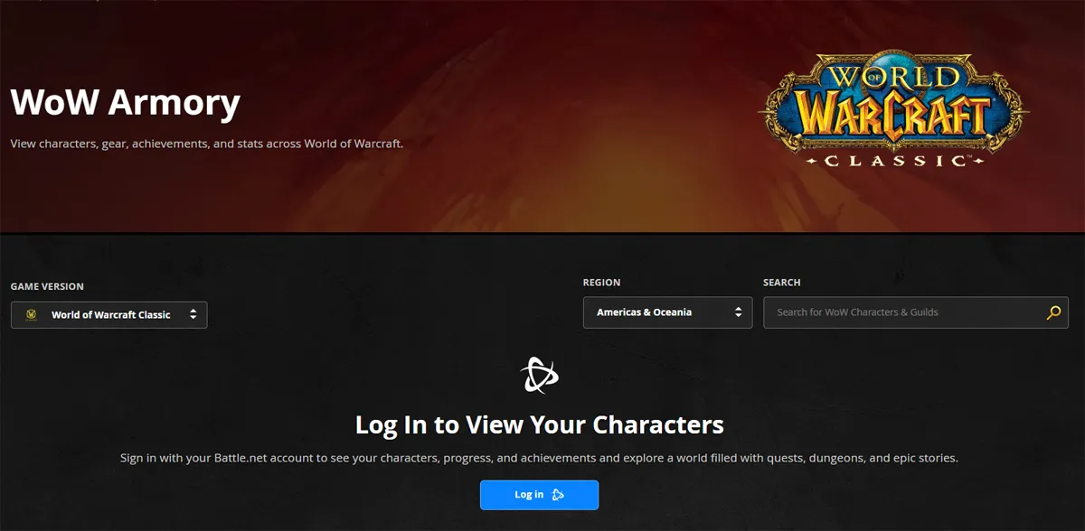 Blizzard Quietly Added an Armory to Classic WoW Before BlizzCon