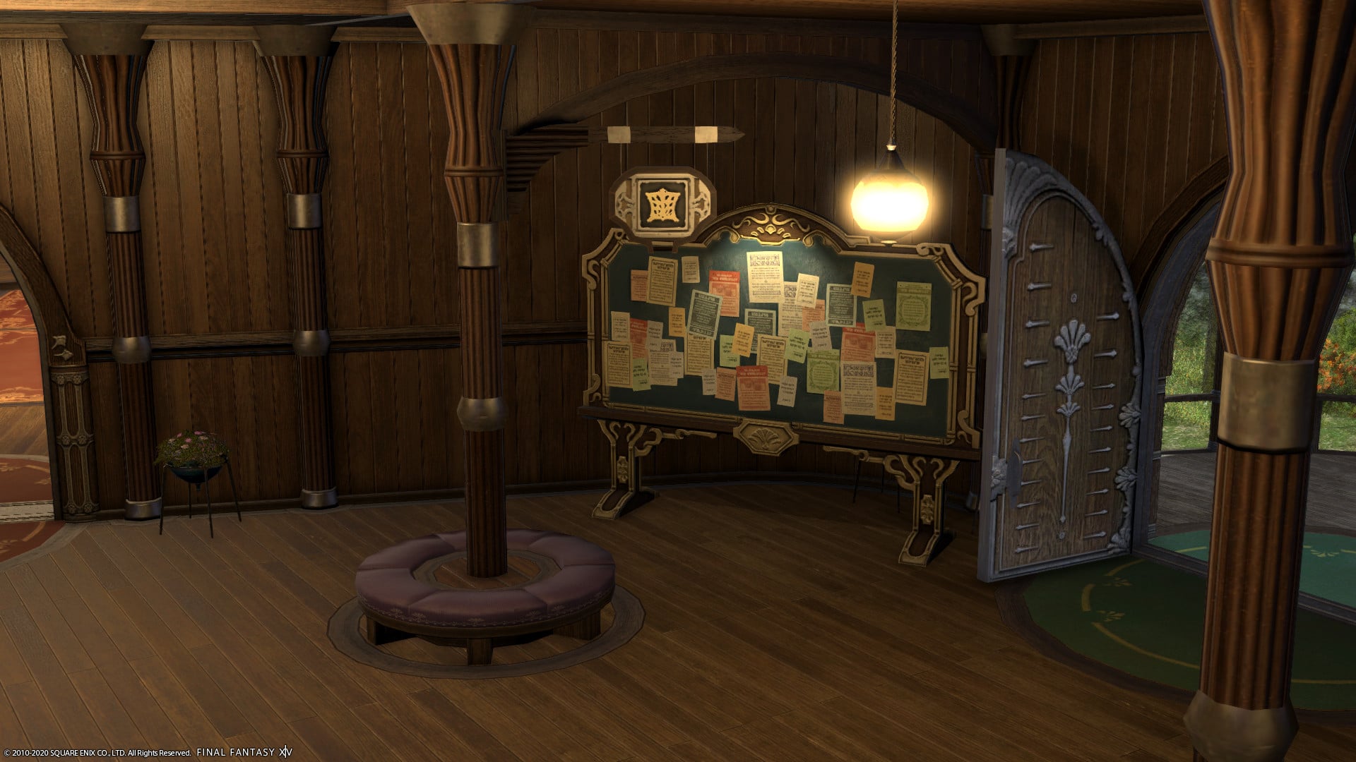 A Market Board in Gridania showing items for sale