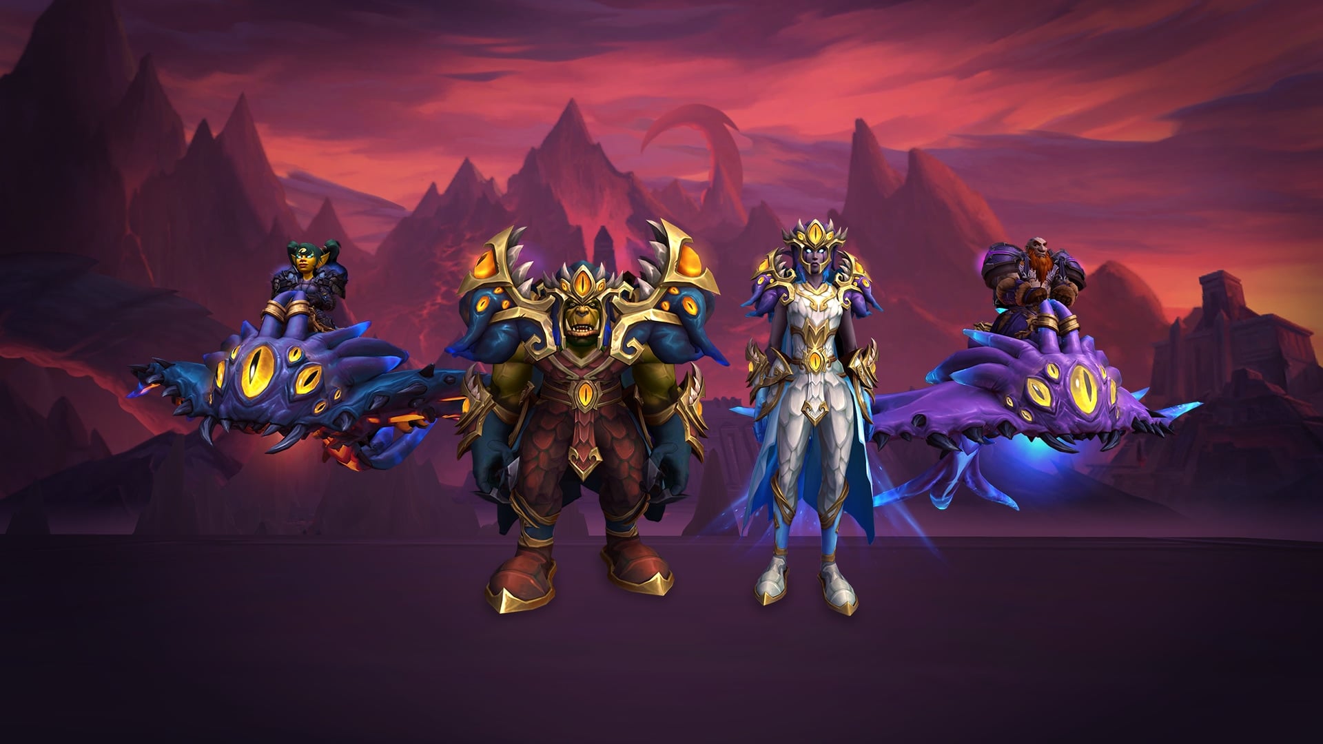Two Many-Eyed Void Mounts and Transmog Sets: Abyssal Crown Collection