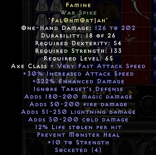 d2r famine runeword