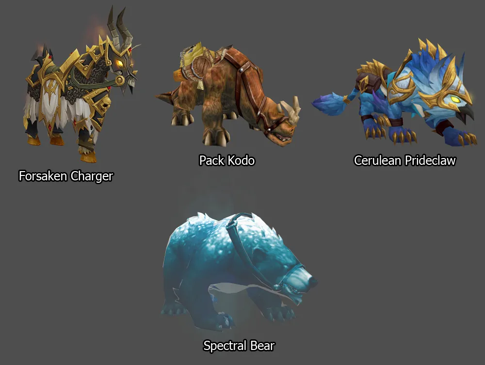 New mounts in WoW Forever.