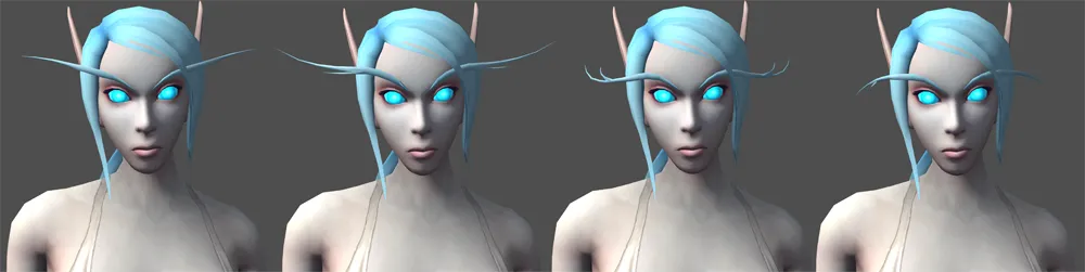 Skyborne Female Eyebrow Customizations.