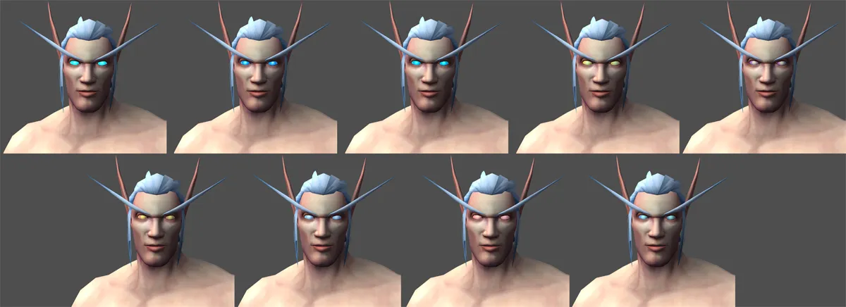 Skyborne Male Eye Color Customizations.
