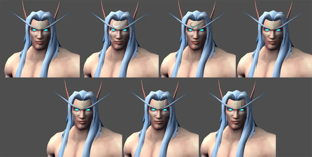 Skyborne Male Face Tattoo Customizations.
