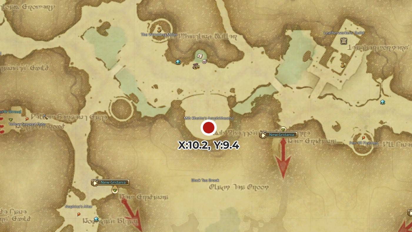 A map showing the location of the Pumpkin-headed Apparition